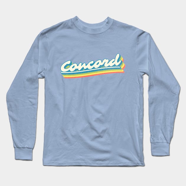 Concord | Retro Rainbow Long Sleeve T-Shirt by retroready